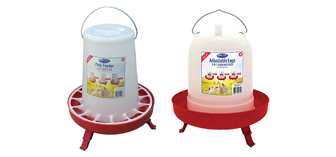 Images of chicken waterer & feeder