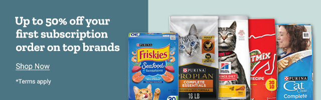 Up to 50% off your first Cat subscription order at Tractor Supply. Shop now.