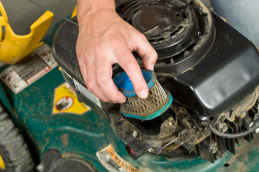 Clean lawn cheap mower air filter