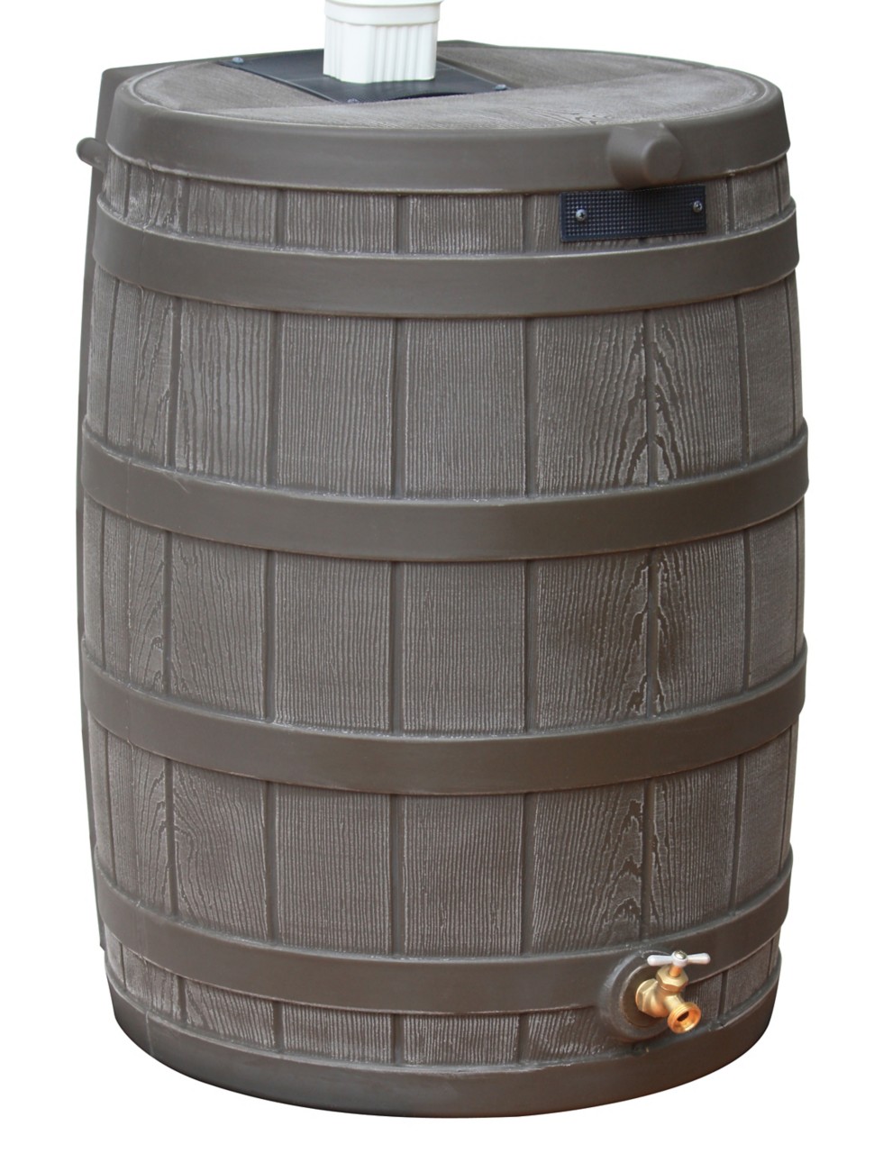 Image of a rain barrel that links to all rain barrels catalog.
