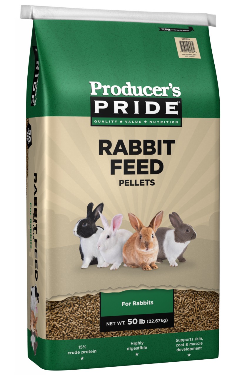 Image of Producer's Pride rabbit feed. 